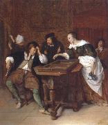 Jan Steen The Tric-trac players Sweden oil painting artist